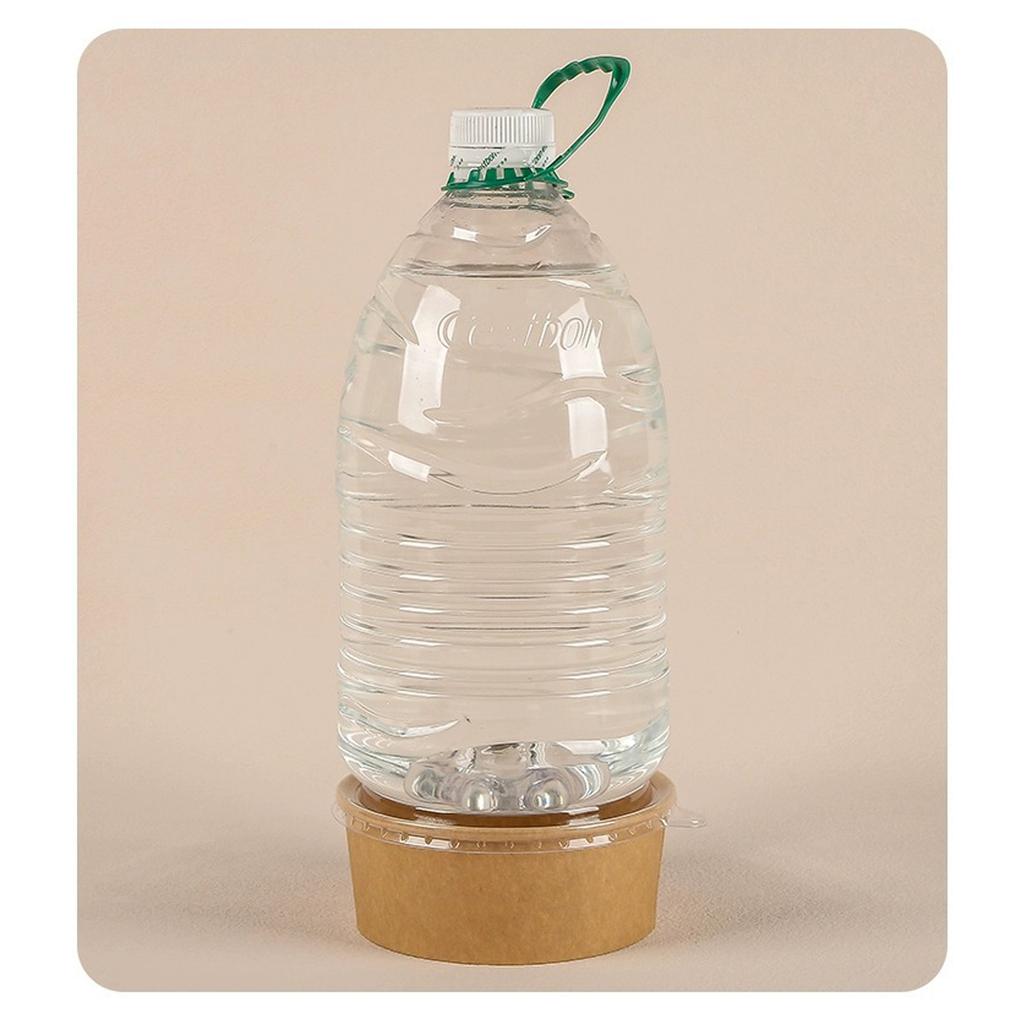 10 stk Sett med solide kraftpapirskåler med lokk i alternativ kapasitet Ideell for takeaway, piknik og rask opprydding