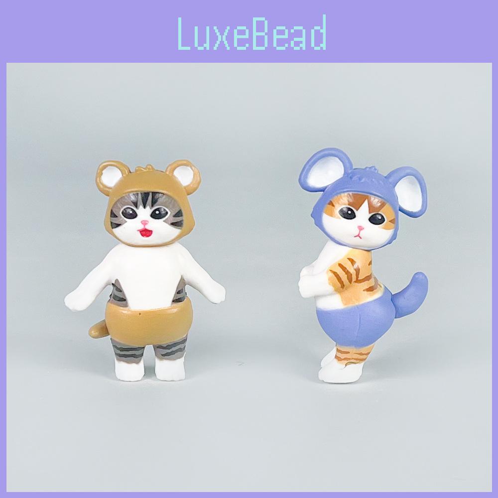 Mofusand Cute Cat Animal Costume Model Ornament Set For Kids And Collectors