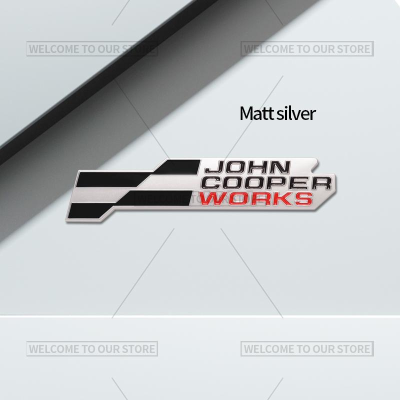 3D Car John Cooper Works Grille Emblem JCW Badge Metal Stickers Rear Trunk Decals For Mini Cooper S F66 F65 F67 U25 J01 J05 R61