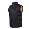 Autumn Winter Men Plush Vest V-neck Sleeveless Fleece Male Coat Solid Color Single-breasted Comfortable Man Waistcoat