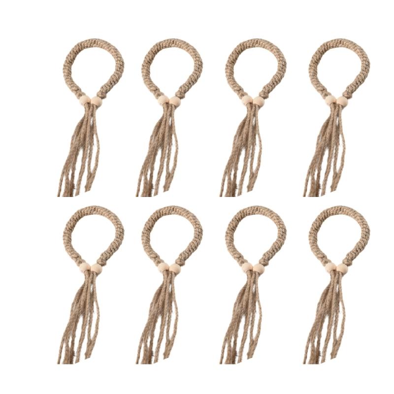 

Twist Curtain Buckles Handmade Jutes Braided Curtain Tie Rope Tieback Holder Clip Holdback Curtain Access