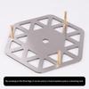 Stainless Steels Hexagon Camped Stove Heat Diffuser With Removable Wooden Feet For Outdoor Cooking And Homes Kitchen