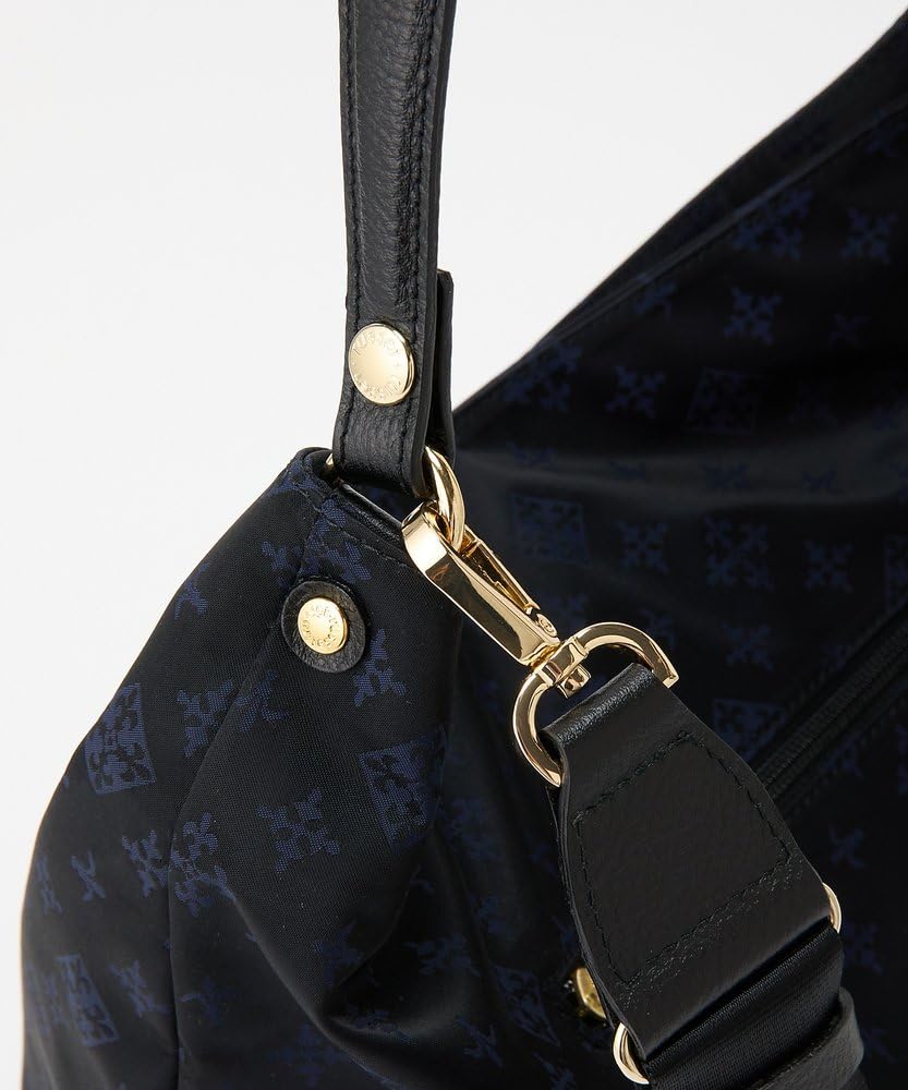 Russet Monogram Nylon Jacquard Vertical 2-Way Shoulder Bag RUZ1052222A0013 Free Size Navy
