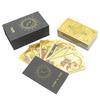Russian Tarot Card Set: Gold Foil PVC, Waterproof with Instruction Manual