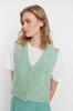 Women's Fashion Stylish Sweater Stone Soft Textured Knitwear Vest