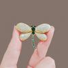 Grüne Strass-Metall-Insektenbrosche Kristall-Corsagen-Pin Mode Damenschmuck