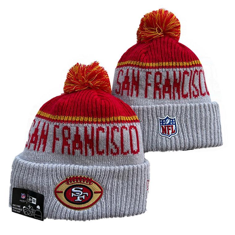49er Team 2025 Autumn/Winter Wool Pom-Pom Knit Hat - Warm Embroidered Couple Style