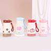 Stainless Steel Thermos Cup Cartoon Portable Rope Water Cup Cute Suction Nozzle Cup for Students To Go To School