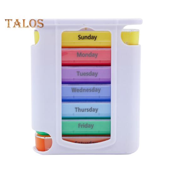 Pillendose, Medikamenten-Aufbewahrungsbox mit mehreren Fächern, BPA-frei, wasserdicht, feuchtigkeitsbeständig, wöchentliche Pillenbox