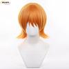 High Quality Nami Cosplay Wig 75cm Curly Wavy And Short Orange Heat Resistant Synthetic Hair Party Anime Nami Wigs + Wig Cap