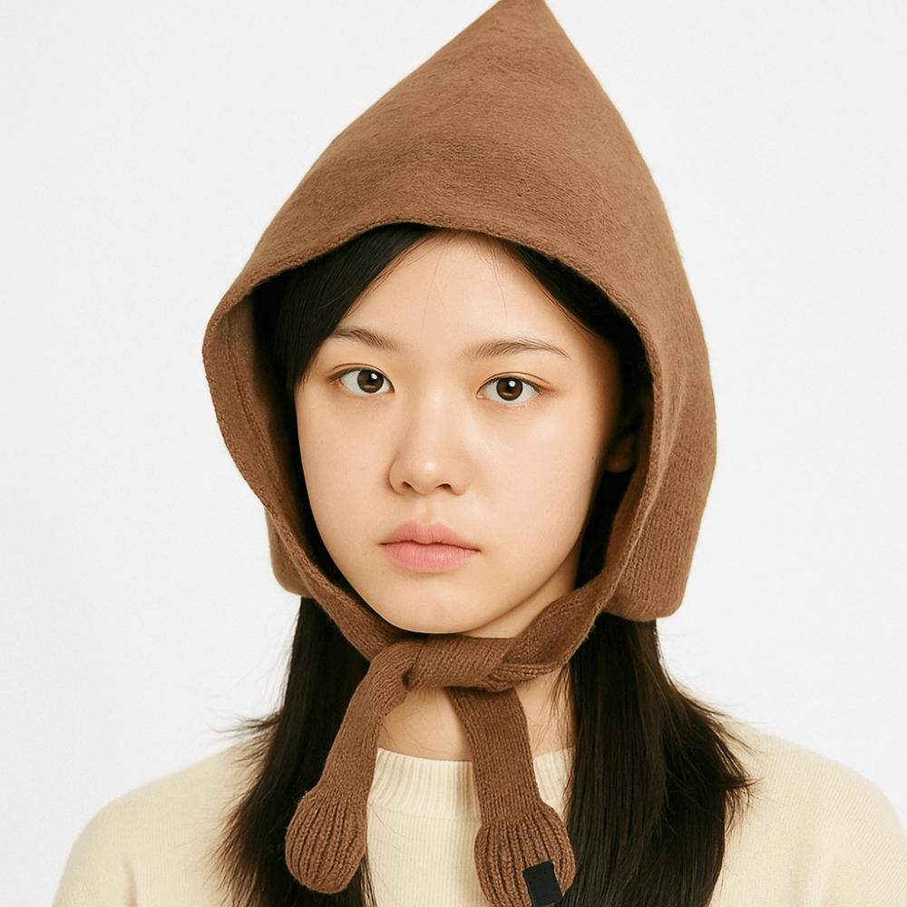 Soft Balaclava Cap Korean Style Knitted Beanies Hats Vintage Scarf Hat  Outdoor