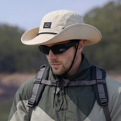 Summer Sunscreen Hat Straw Weaked Large Brim Breathable Fisherman Hat Mountain Fishing Quick-Drying Waterproof Sunshade Hat