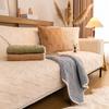 3D Velvet Sofa Cover Thicken Non-Slip Couch Cover Plush Plaid for Living Room Solid Color Couch Cushion Warm Furniture Protector