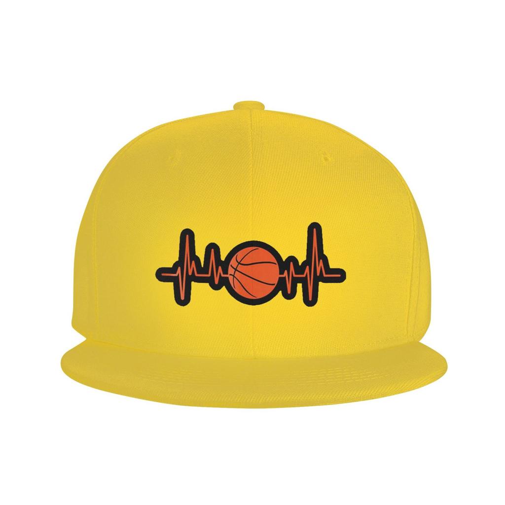 Unisex Orange Basketball Sport Hiphop Heartbeat Baseball Cap Verstellbare Mütze Sandwich Cap Hip Hop Hüte