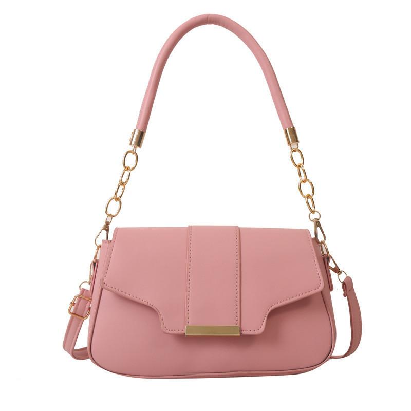 Trendy Chain Shoulder Bag Women 2023 Winter New Pu Street Style Small Square Bag