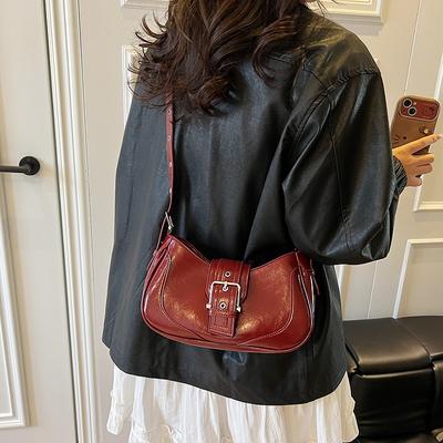 Neue vielseitige Mode-Nischendesign-Tasche für Frühling und Sommer Damen Satteltasche tragbare Achseltasche Schulter-Umhängetasche