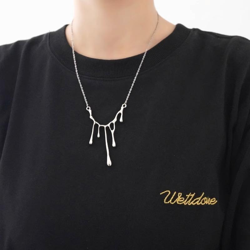 Wassertropfen Lavakette Damen Sommer Leichter Luxus Nischen-Design-Sinn Trend Kalter Wind Hip-Hop Pulloverkette Schmuck