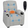 Electric Recliner with Massage & Heat, Quiet Motor and Memory Function, Gray