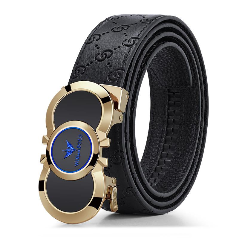 Brand Men's Belt, High-end Belt, Embossed Belt, Leather Body, Cowhide Belt, Fashionable Belt