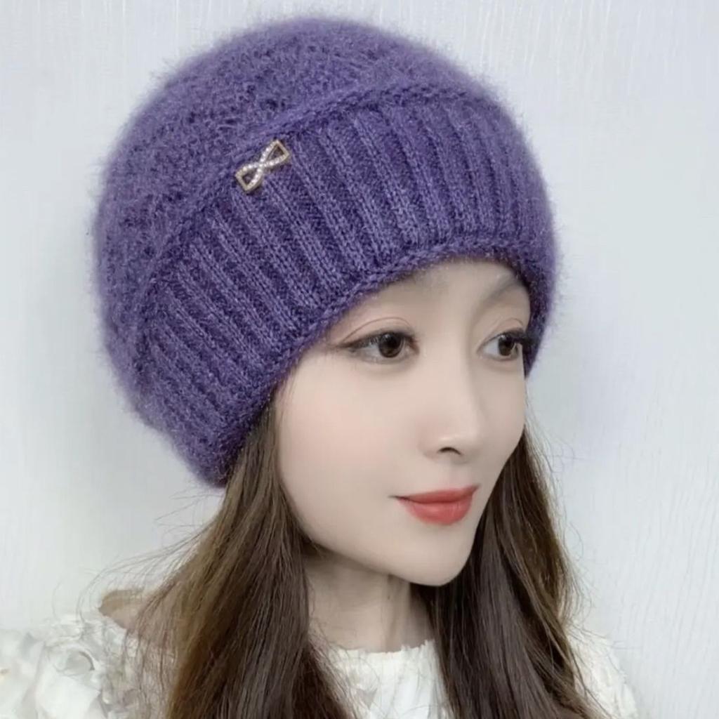 Winter New Squirrel Velvet Double-layer Windproof and Cold-proof Thickened Stacking Hat Beret Women's Warm Winter Hat