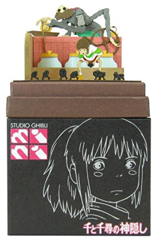 Sankei Studio Ghibli Mini Chihiros Reise Kamaji und Chihiro Papierbastelbogen Maßstabslos MP07-12