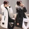 Winter Coat Women's Jacket Neckline Long Basic Coats Thick Jackets Cotton Padded Outerwear Parkas Female Clothes