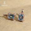 Nový přírůstek ! Zapínání na přírodní drahokam Náušnice Sky Blue Topaz 925 Sterling Silver jemné šperky pro ženu jako dárek k výročí