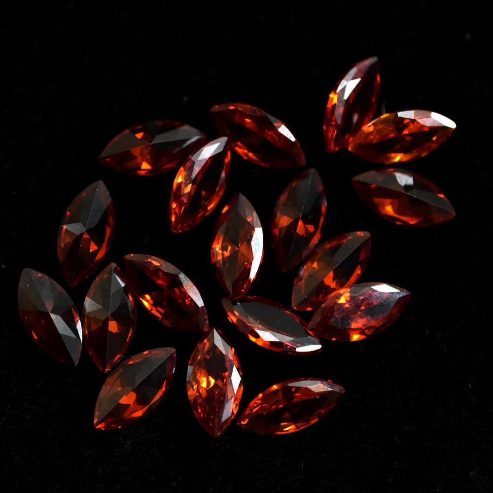 15 Pcs 10x5 mm Natural Orange Sapphire Marquise Cut Lot   Gems Free Gift