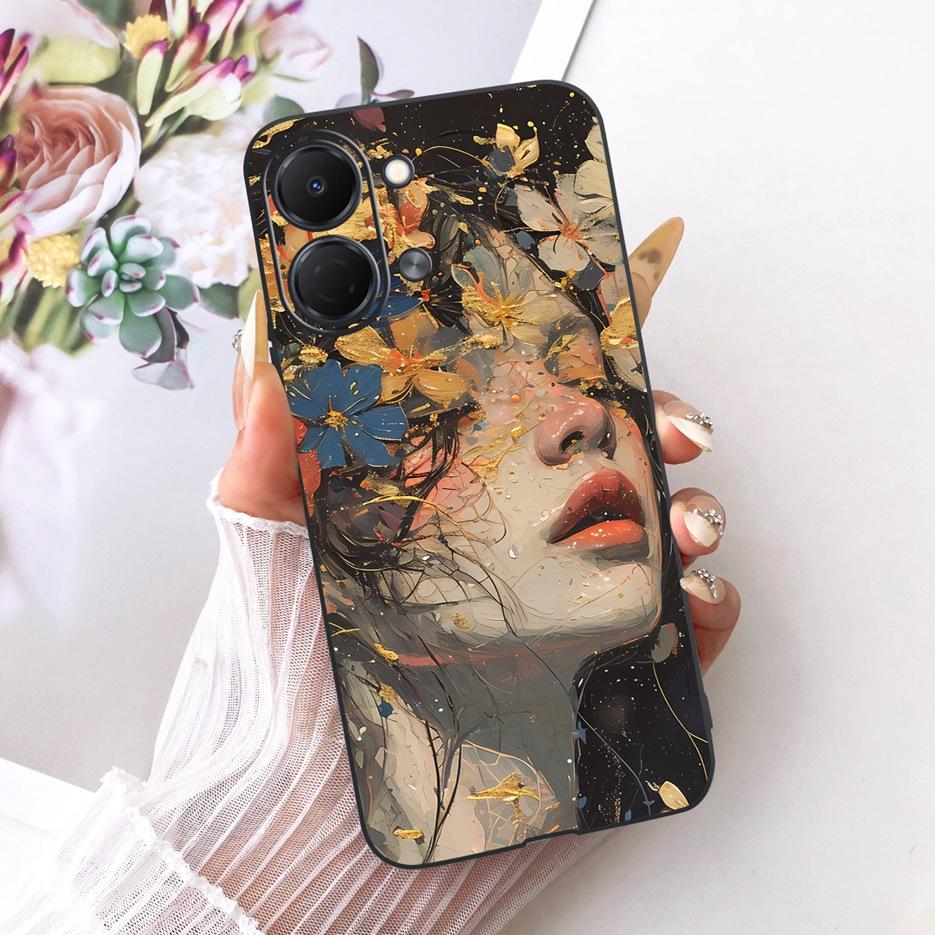 For Tecno Spark GO 3 5G Case KN3 Colorful Flowers Luxury Painted Cover Soft TPU Phone Case For Tecno Spark GO 3 SparkGo 3 Fundas