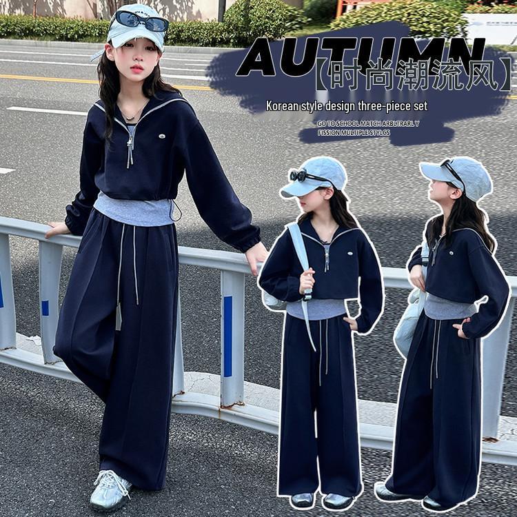 2025 Korean Style Girls' Spring & Autumn Casual Set - Fashionable Children's Clothes for All Ages