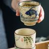 180ml Japanese Retro Ceramic Tea Cups Small Hand Painted Restaurant Wine Cups Household Water Mugs Kitchen Drinkware Coffee Cup