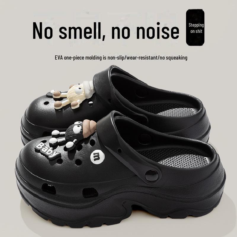 

Женские нескользящие сандалии из ЭВА на толстой подошве 2024 г.: Пляжная обувь с защитой от запаха для летнего ношения на открытом воздухе 38-39