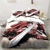 Set Biancheria da Letto Copripiumino Stile Berserk con Federa, Stampa Anime del Spadaccino Nero, Tessile per la Casa Accogliente per Tutte le Stagioni & Regalo Fresco per Uomini