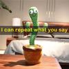 Charming Electronic Shake Body Dancing Cactus Plush Toy With Learning Speaking Feature