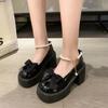 Fashion Women Shoes 2024 New Girl Lolita Shoes JK Uniform Shoes PU Leather Heart Ankle with Maryzhen Shoes Cute Sexy Retro British Style