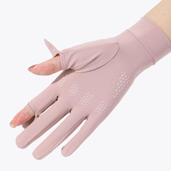 Summer Driving Gloves, Cooling Sun Protection Gloves, Full Finger UV Protection Gloves, with Anti-Slip Palm, Ultra Thin Ice Silk Gloves for Women
