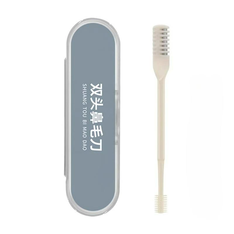 1pcs Double-Sided Knife Nose Hair Trimmer Portable Manual Nose Hair Removal Razor For Men & Women, Washable 360 Degree Rotating For Nose Hair