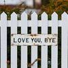 Love You Bye Metallschild, Love You, Bye – Vintage Metallwand Schild, Für klassische Bauernhaus Küchen, Flur Eingangsbereich