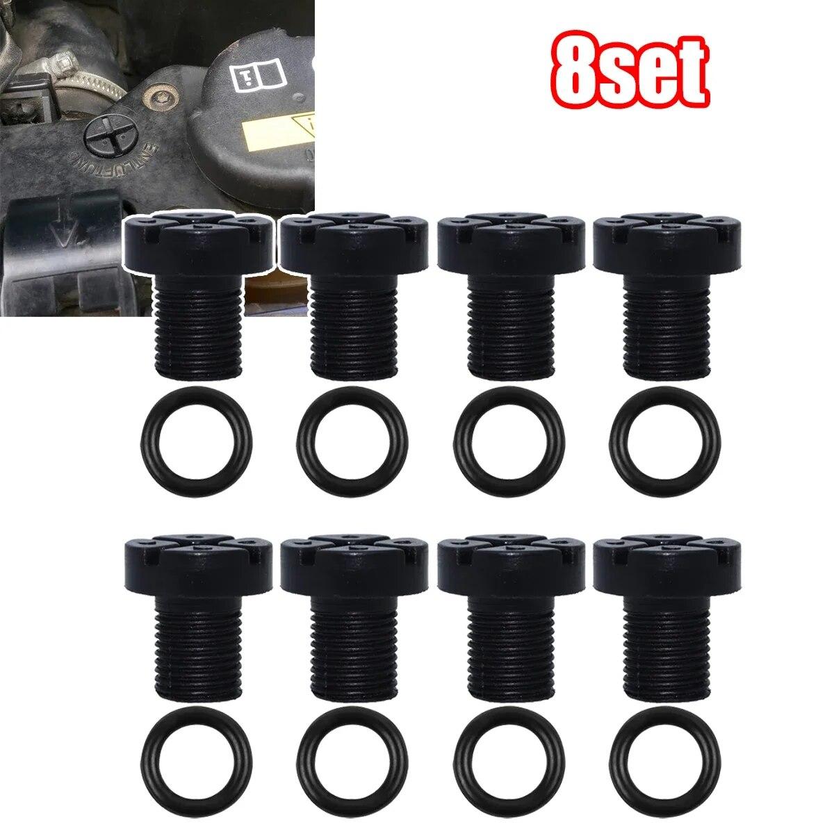 

8 компл. болт воздушного клапана охлаждающей жидкости, выпускной винт, крышка радиатора, заглушка расширительного бачка, крепежные аксессуары для BMW F30 E30 E36 E46 E90/91 8PCS