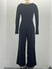 Asymmetrical Long-Sleeve T-Shirt & Wide-Leg Pants Casual Loungewear Set 2025 Autumn Collection