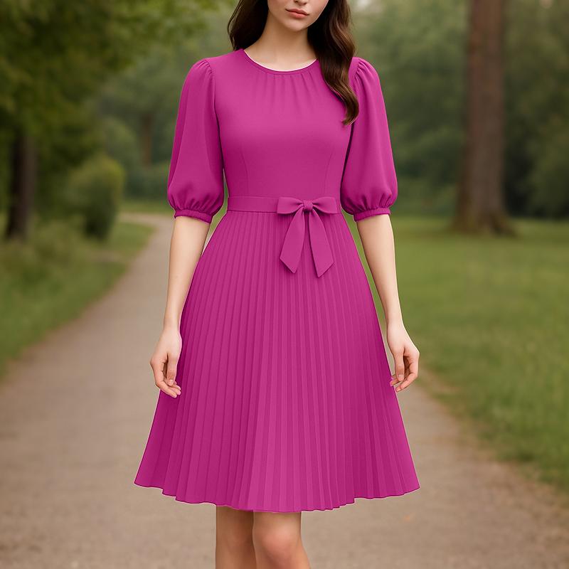 

ZANZEA Женское повседневное платье с круглым вырезом, свободное, с полурукавом XL кларет