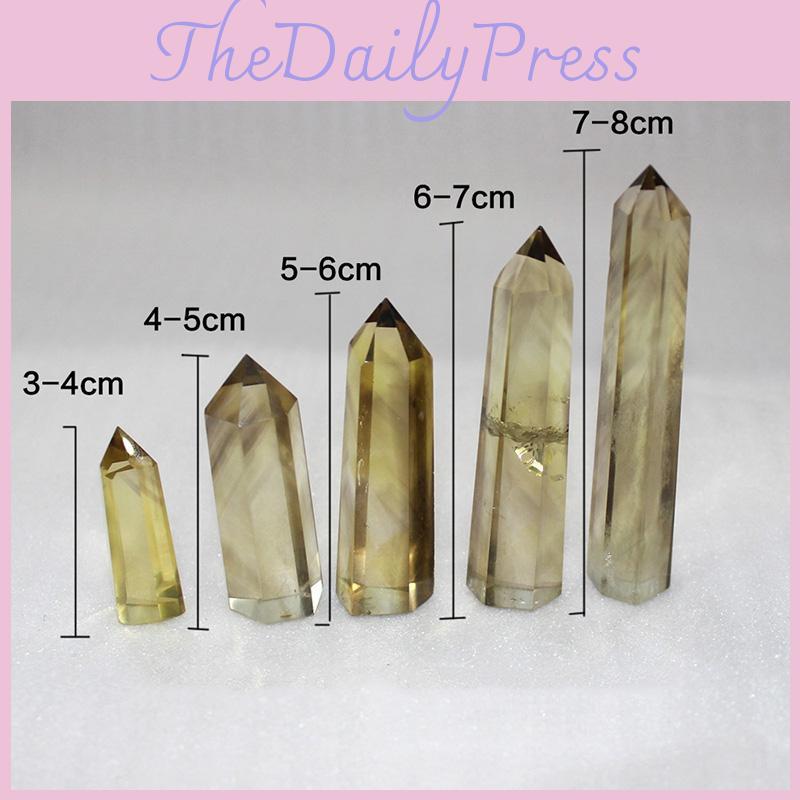 Elegant Natural Smokey Citrine Quartz Obelisk Crystal Wand Point For Mindfulness And Home Aesthetics