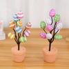 Colorful Easter Egg Bonsai Simulated Easter Potted Plant Cute Eggs Tree Branch  for Home