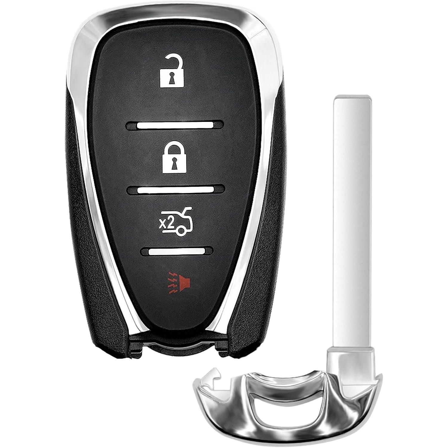 Key Fob Replacement for 2016-2021 Chevy Malibu Camaro/ 2016-2019 Cruze Car Keyless Entry Remote Control, HYQ4EA, 4 Buttons HYQ4EA