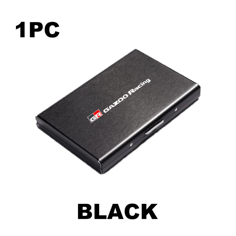 

Car Metal Credit Card Holder Wallets ID Card Holder Case Pop Up Wallet For Toyota Camry Highlander C-HR Hilux Vios Rav4 Prius