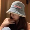 Y2K Lace Fisherman Hat Big Brimmed Bow Sunscreen Hat Fashion Denim Bucket Hat  Girls