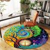 Yin Yang Tree Jigsaw Puzzle: Harmony In Colorful DesignRound Non-Slip Chair Mat Chair Carpet for Office Rugs for Office Decor Gift For Valentine's Day
