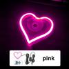 Car LED Window Lights Interior Decoration Lights Glowing Heart Atmosphere Lights USB Wiring Car Modification Neon Car Decoration