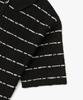 COFWI Miller Striped Knit Zip-Up Black