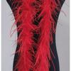 Blue 1PLY Natural Ostrich Feather Boa Fluffy Plume Ribbon Shawl DIY Sewing Trim for Wedding Christmas Party Dress Costume Accessories